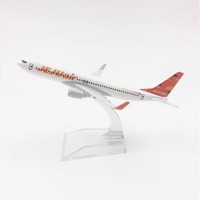1:400 Scale Jeju Air B-737 B737 เครื่องบินรุ่นจําลองผู้โดยสารเครื่องบินโลหะผสมเครื่องบินรุ่นคอลเลกชั