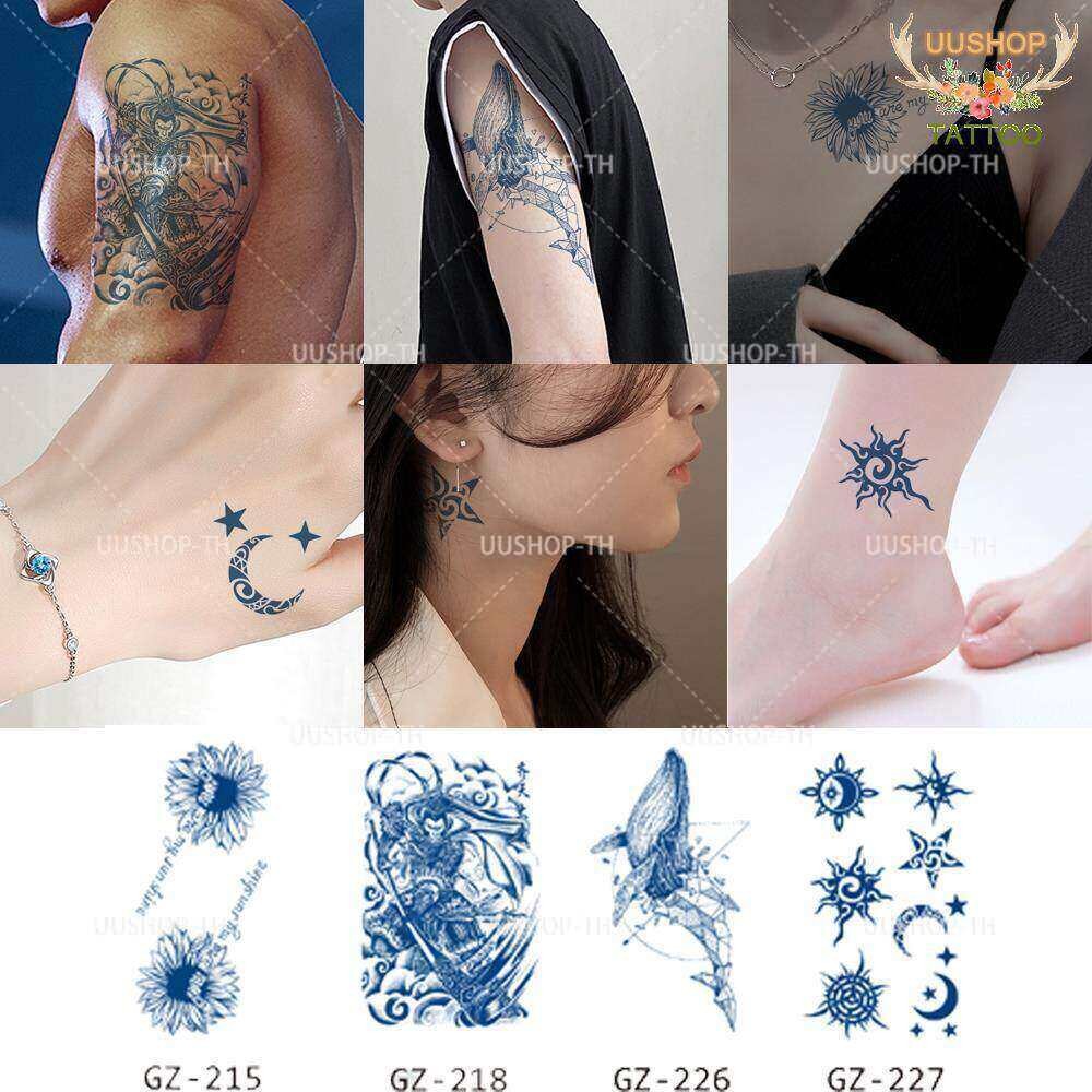 🇹🇭แทททูกันน้ำ น้ำผลไม้สัก รอยสักขนาดเล็ก ติดทนนานถึง15วัน  สติ๊กเกอร์รอยสักวิเศษ ผิว