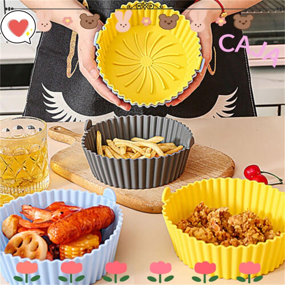 CAJA1 ถาดอบทําความร้อนนํากลับมาใช้ใหม่ได้แบบพกพานุ่มสําหรับหม้อทอดอากาศ