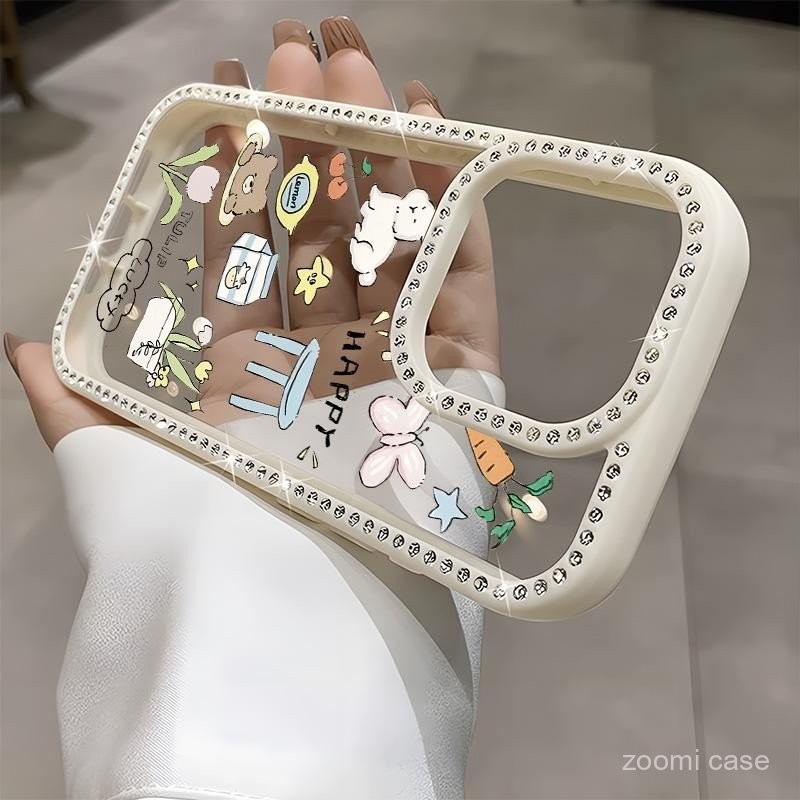 สําหรับ iPhone 14 15 13 11 16 12 15PRO 14PRO 12PROMAX 15PROMAX 16PROMAX 16PLUS 13PLUS การ์ตูนนมหมีเค