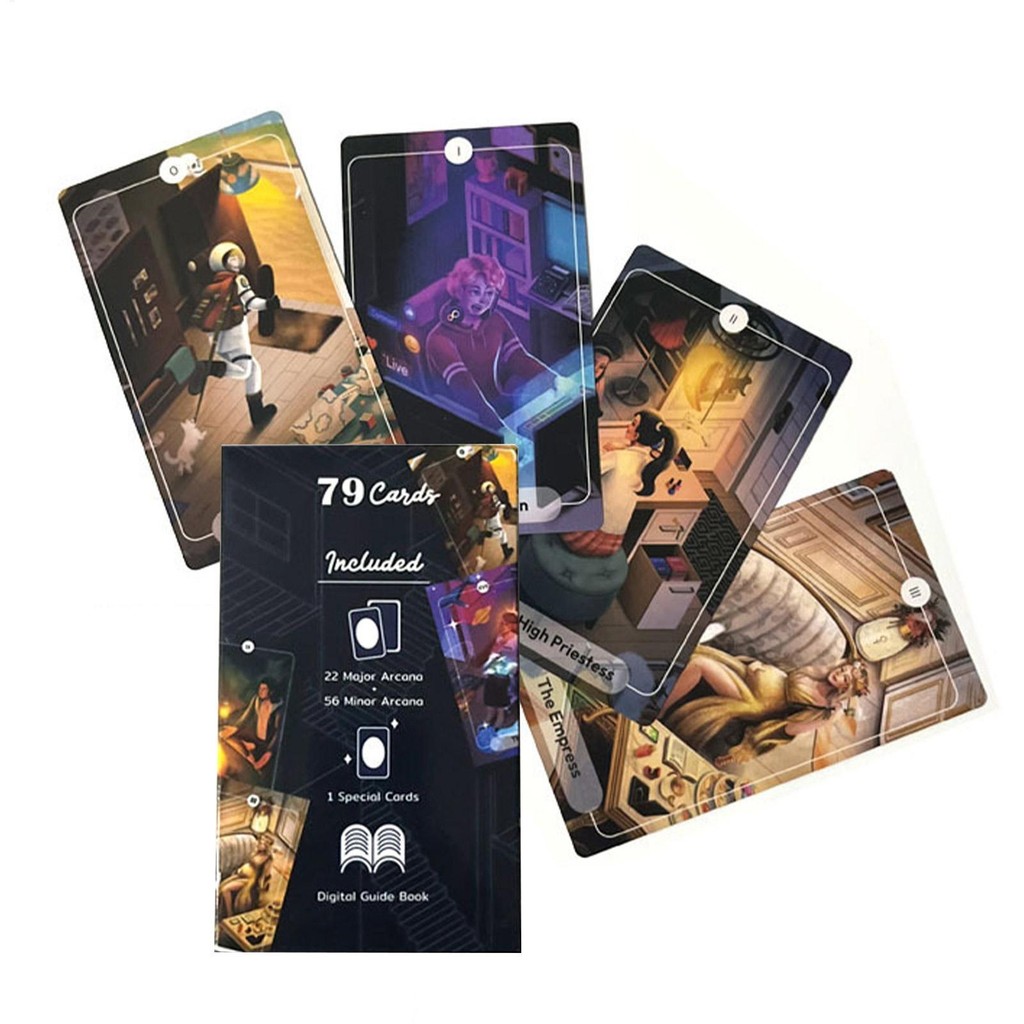 78-card Stories Tarot Full ภาษาอังกฤษ Casual Divination การ์ดเกมประณีตความบันเทิงเครื่องมือสําหรับ G