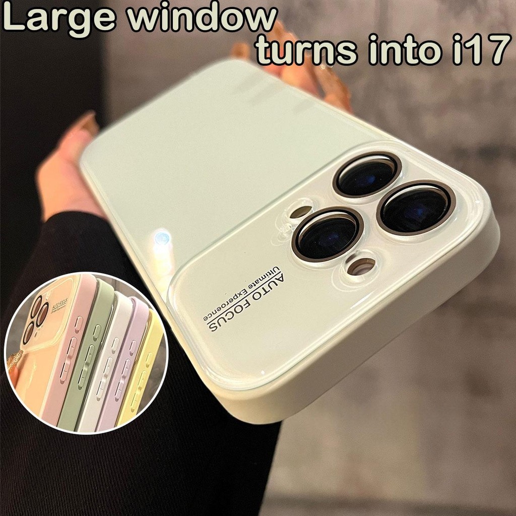 ใหม่ขนาดใหญ่หน้าต่างกรณีกล้องเลนส์ป้องกันฟิล์มสําหรับiPhone 13 14 15 16 Pro Max 14/15 PLUSกรณีล้อมรอบอย่างเต็มที่Anti-Fallกันกระแทกขอบนุ่มฝาครอบ