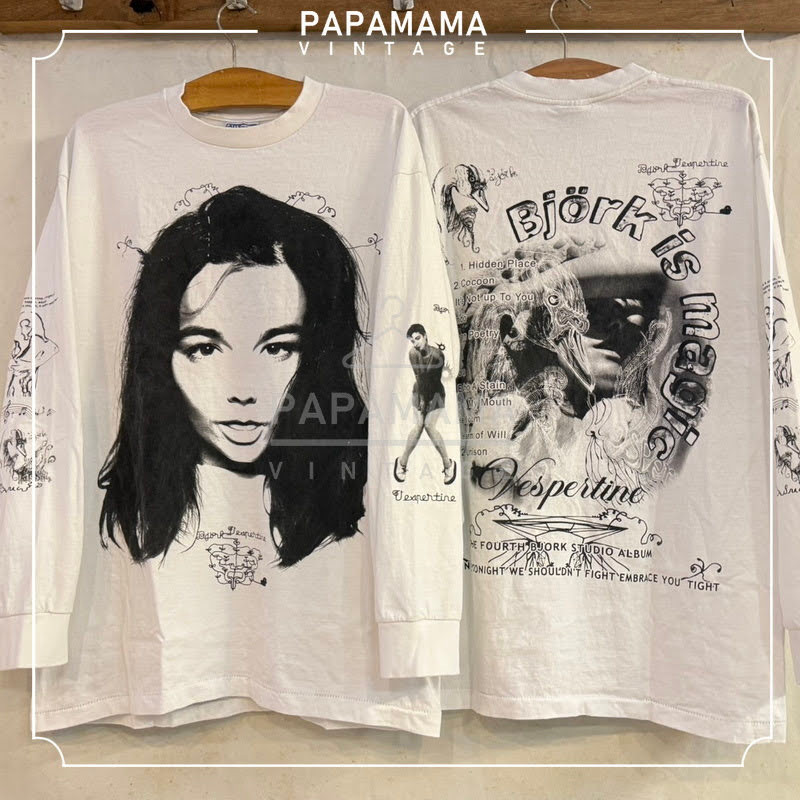 Bjork is Magic The Forth Album Love Sleeve เสื้อทัวร์ เสื้อวินเทจ papamama vintage shirt