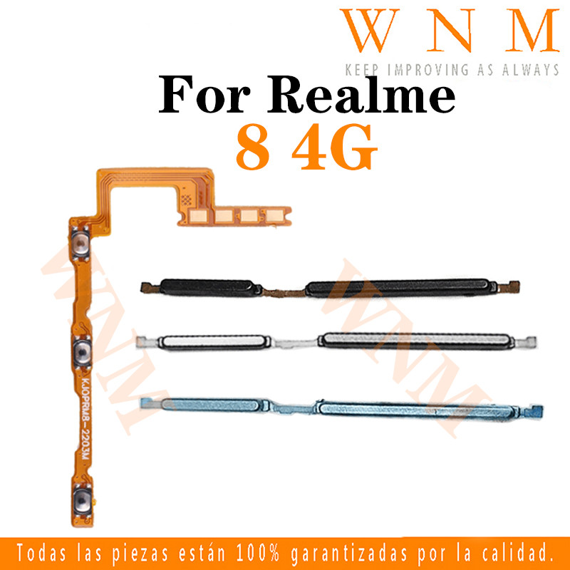 สําหรับRealme 8 4G Powerปุ่มFlex on/ปิดปุ่มสวิทช์ด้านข้างKey Volume Up Down Flexสายโทรศัพท์มือถือPart