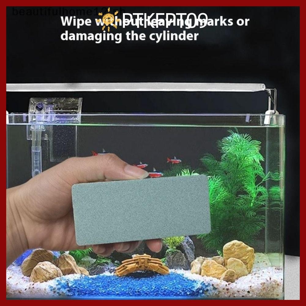 Ptkfpt09เช็ดตู้ปลา,อีวาแปรงตู้ปลายืดหยุ่นสูงทนทานไม่มีมุมตายขจัดคราบตะกรันขัดแปรงสําหรับทําความสะอาดเครื่องหมายน้ําบนกระจกใน