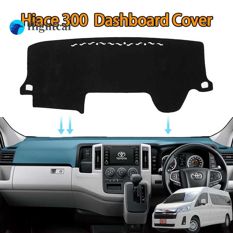 FT Hiace 300 Commuter(2019-2024) ฝาครอบแดชบอร์ดสีดําสําหรับ toyota Hiace kdh300