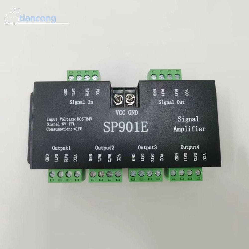 TIANCONG SP901E เครื่องขยายสัญญาณ, DC12-24V เครื่องทวนแถบแสงแบบรายบุคคล, LED Pixel Strip แอดเดรสโปรแ
