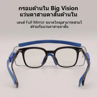 แว่นเซฟตี้ แว่นตานิรภัย ป้องกันหมอก กันทราย แว่นตากันลม การป้องกันดวงตา สามารถสวมใส่กับแว่นสายตาสั้นได้