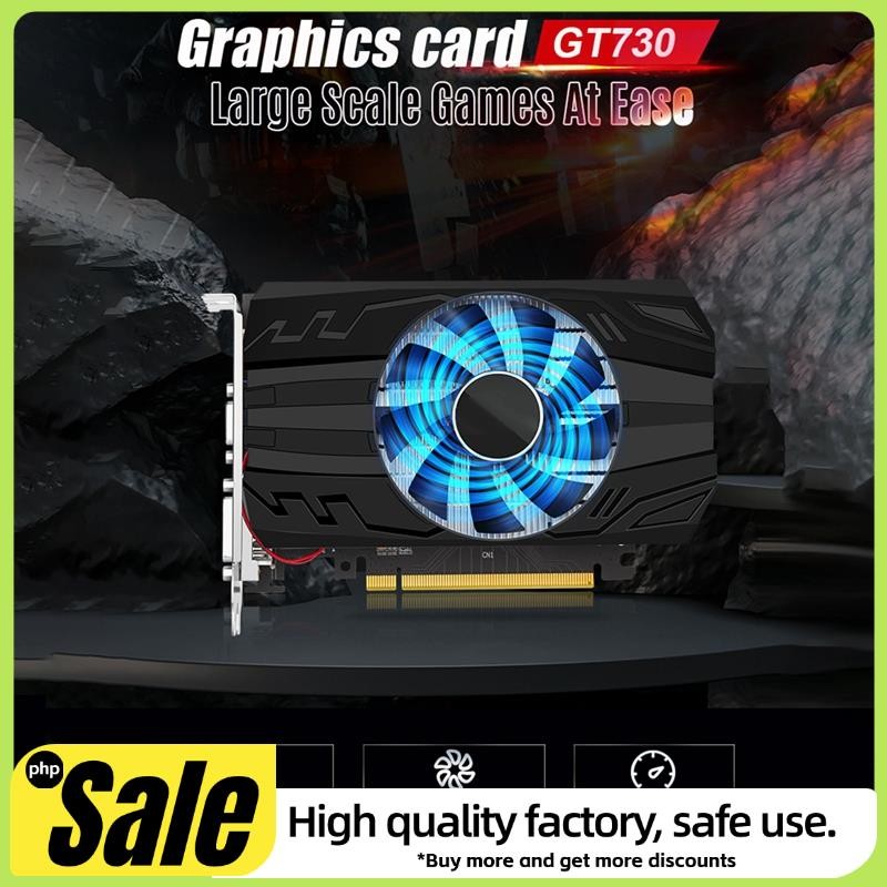 GT730 2GB GDDR5 กราฟิกการ์ด 128 บิต 700MHz 40Nm VGA + DVI + HDMl-เข้ากันได้กับการ์ดวิดีโอ