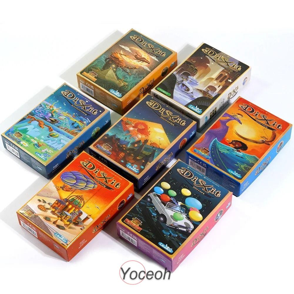 YOCEOH 1 กล่อง Dixit Expansion Pack, English Edition Friend Playing Board Game Card, Camping Party S