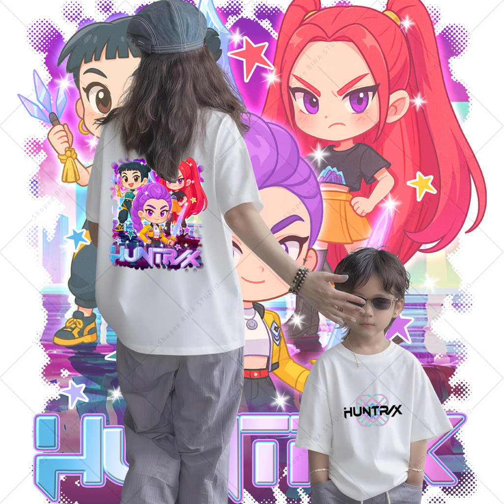 🔥พร้อมส่ง&COD🔥RINA STUDIO🔥 ชุดครอบครัวใหม่ 2025 Kpop Demon Hunters ทำจากผ้าฝ้าย  แขนสั้น size(90~150,S~XXXL)#1