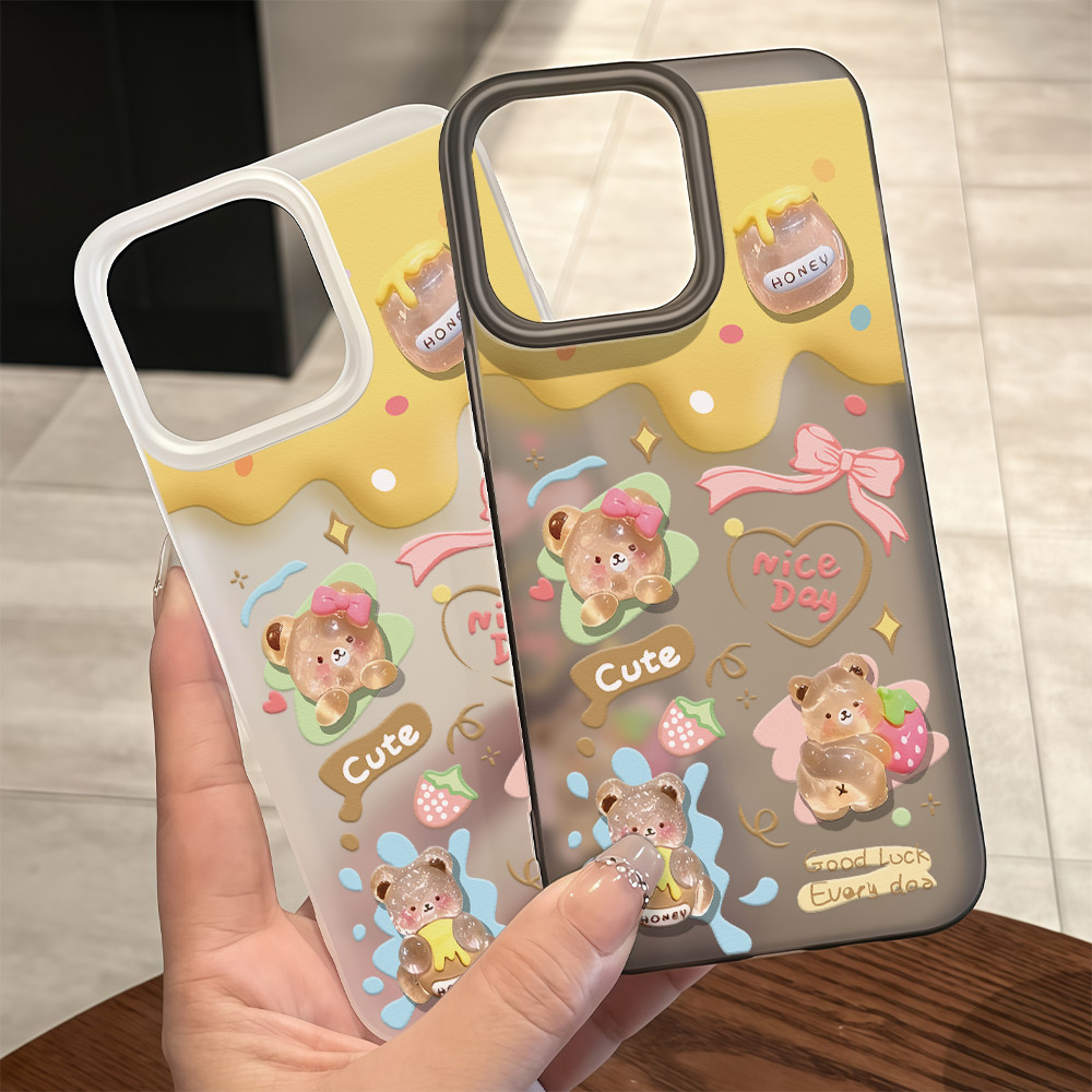 จัดส่งในพื้นที่ เคสมีน้ำค้างแข็งTPU รู้สึกดี มีสีสัน For IPhone16 15 14 13 11 7 8 plus Pro Promax X XR XSMAX DKMS512 - รูปที่ 7