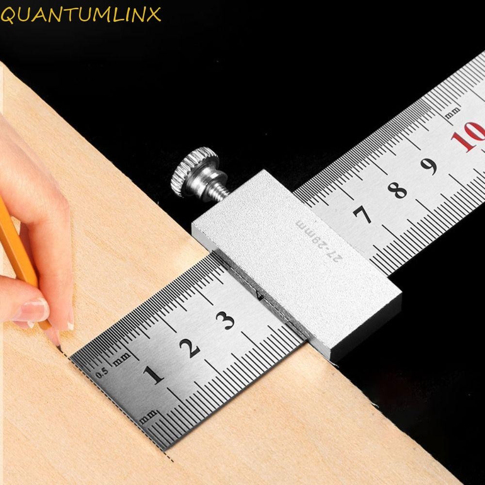 QUANTUML ไม้บรรทัดเหล็ก Heavy Duty ทนต่อการกัดกร่อน วัดแม่นยํา บล็อกใส สําหรับงานช่างไม้และงานหัตถกรรม