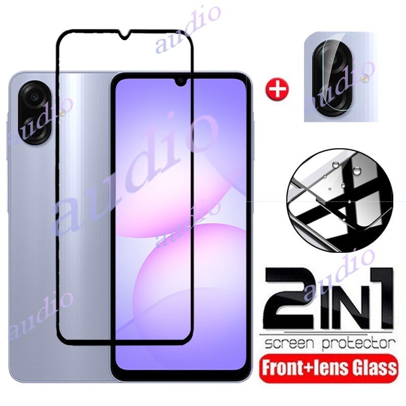 SAMSUNG สําหรับSamsung A07 5G 2in1 กระจกนิรภัยฟิล์มสําหรับSamsung Galaxy A07 A17 A27 A37 A57 5G 4G L
