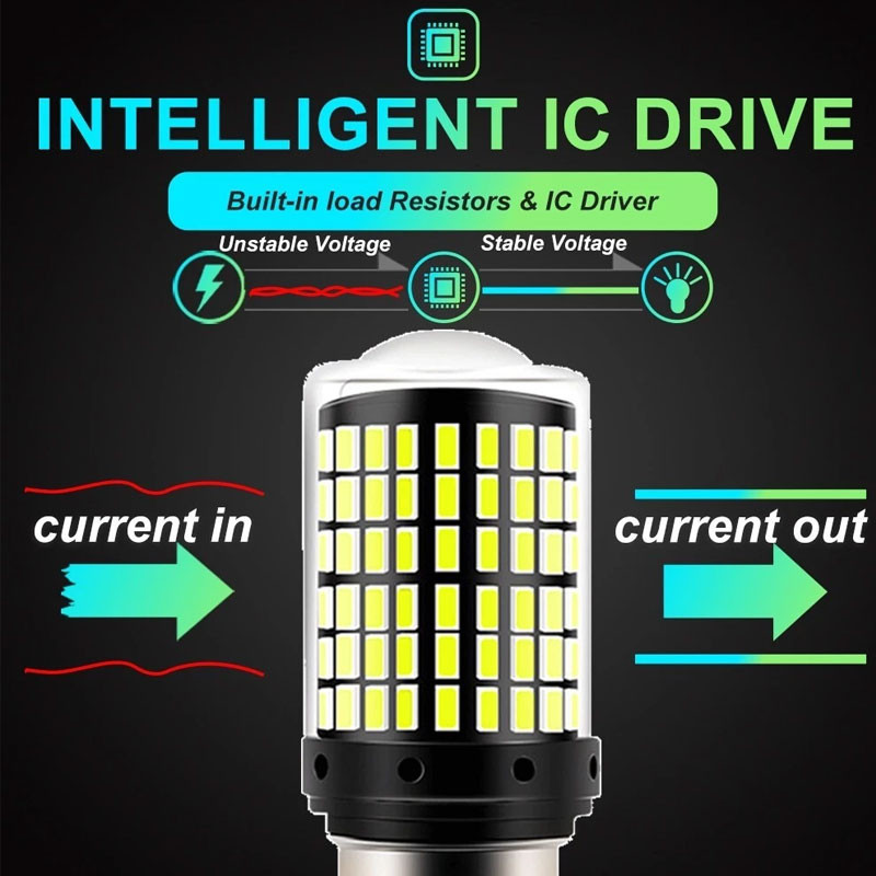 ไฟถอยหลัง led เเพค 2 ชิ้น ไฟถอย 144ชิพ  ไฟเลี้ยว ไฟเบรค ไฟถอย มีทุกขั้วให้เลือก/เลือกขั้วได้ 1156 ไฟเบรก ไฟเบรค รถยนต์ - รูปที่ 4
