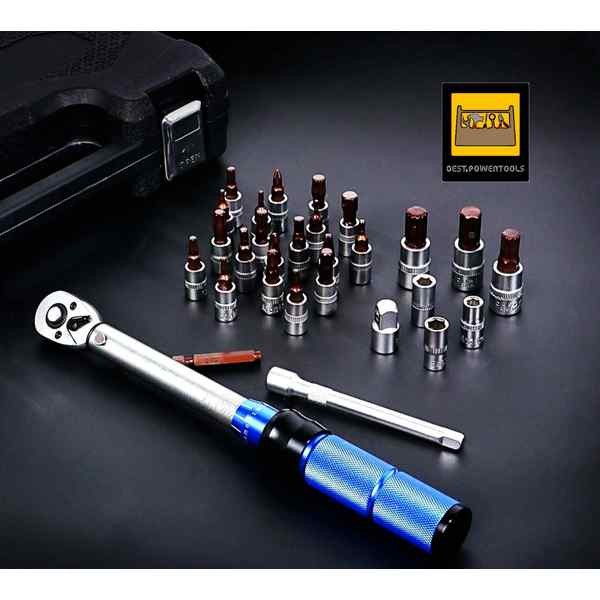 นําเข้าจากเยอรมนี ประแจปอนด์ ประแจขันปอนด์ 22ชิ้น 2-24N.m ปรับได้ 1/4 นิ้ว ใช้ในรถยนต์จักรยาน - รูปที่ 3