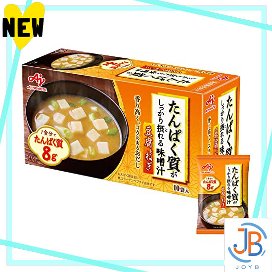 Direct From Japan AJI-NO-MOTO Protein-rich Miso Soup with Tofu and Spring Onion 15.9g x 10 (protein 