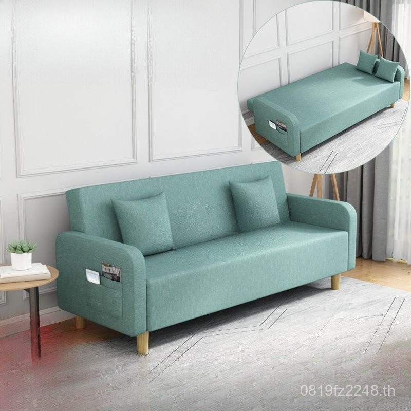 Simple Apartment ผ้าห้องนั่งเล่นโซฟาโซฟาขี้เกียจห้องเช่า Small Apartment เตียงแบบใช้คู่พับได้ Triple