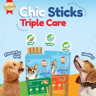 SmartHeart Chic Sticks ขนมสุนัข สมาร์ทฮาร์ท ชิกสติกส์ ขนาด แพ็ค 15g x 4 ซอง