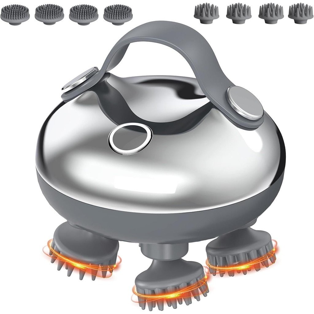 เครื่องนวดหนังศีรษะไฟฟ้า ORIA เครื่องนวดหัวไฟฟ้าพร้อมการนวด เครื่องนวดคอกันน้ํา เครื่องนวดผมแบบใช้มื