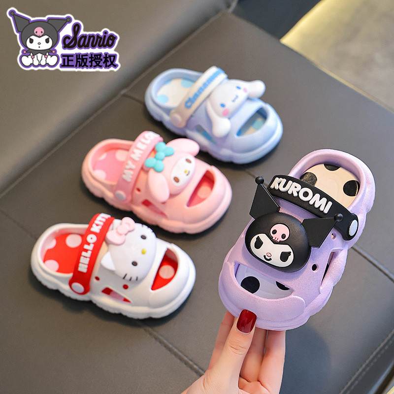 [ส่งฟรี] รองเท้าแตะเด็กซานริโอ 🎀 ดีไซน์หุ้มส้นปกป้องเท้า กันลื่นนุ่มสบาย ใส่ได้ทั้งในและนอกบ้าน