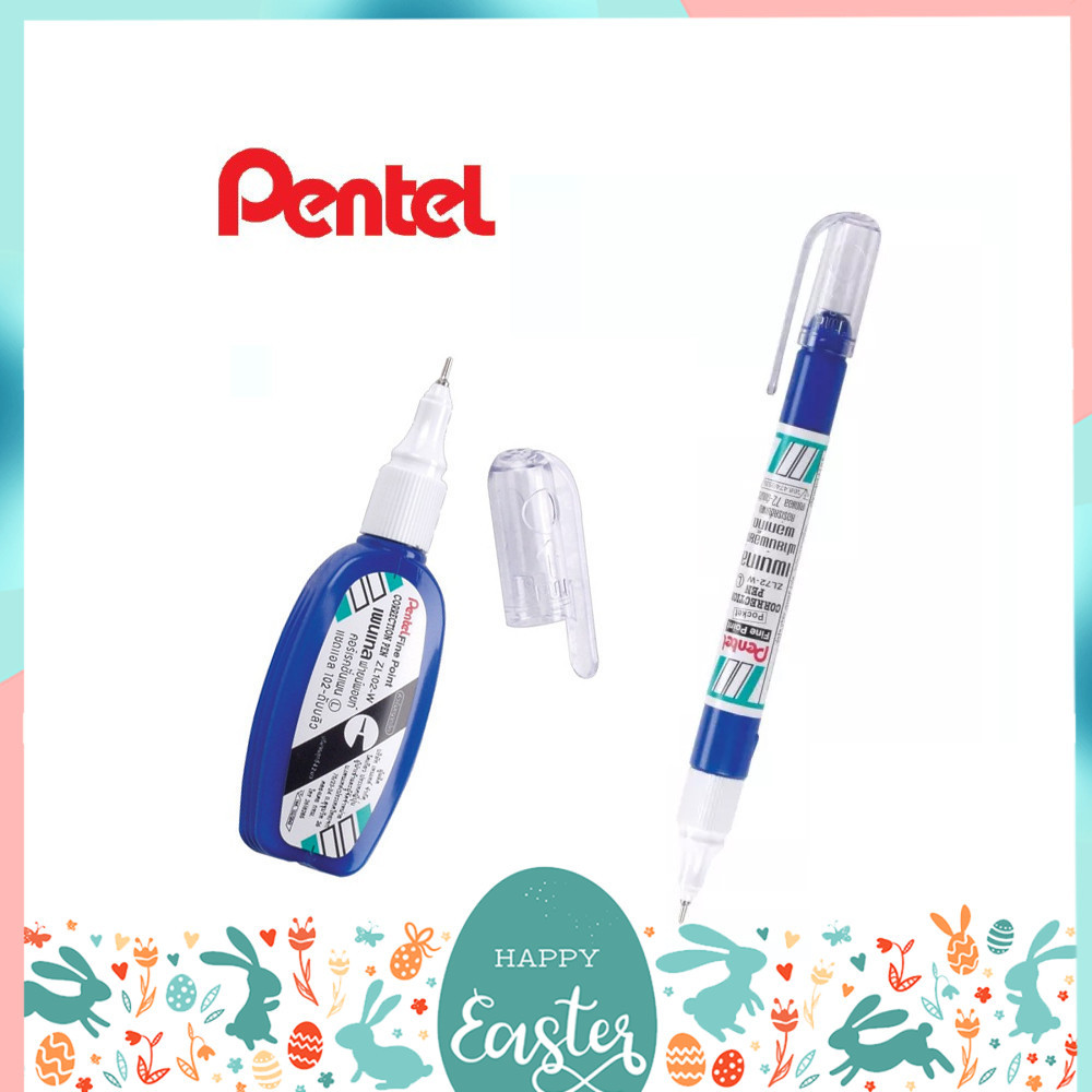ปากกาลบคำผิด น้ำยาลบคำผิด ลิควิด Liquid Pentel ZL102W & ZL72W