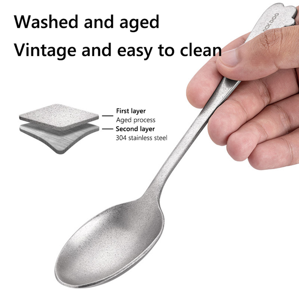 BLACKDOG Camping ชุดช้อนส้อมสเตนเลสพร้อมกระเป๋าเก็บของ ชุดช้อนส้อมสำหรับการตั้งแคมป์กลางแจ้ง - รูปที่ 3