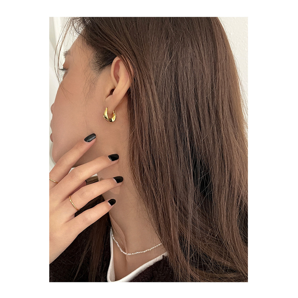 LANNA ADORN ต่างหูเกาหลีผิดปกติผู้หญิง 925 รูปที่ 7