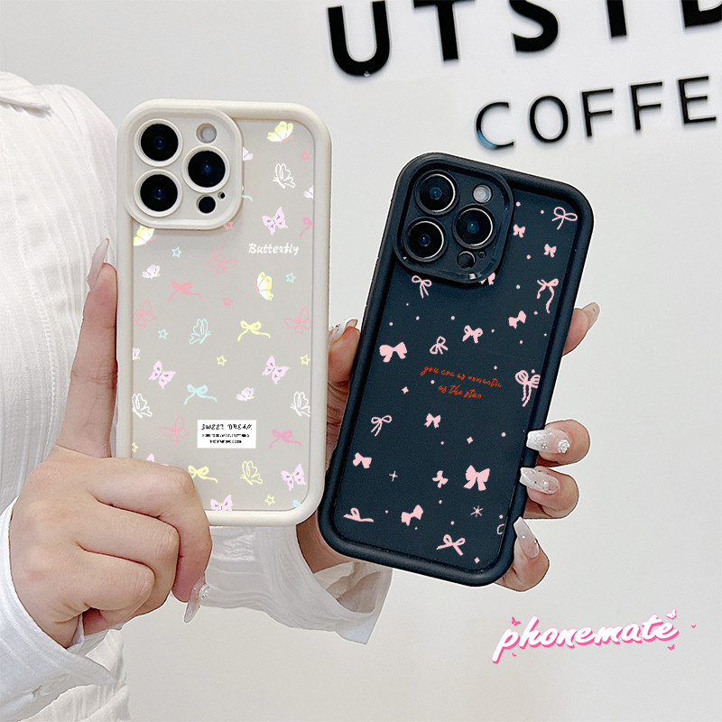 จัดส่งจากประเทศไทย โบว์และผีเสื้อบนหน้าจอเต็ม for OPPO A7 A5s A12 A11K  F11 Pro A3s A12E