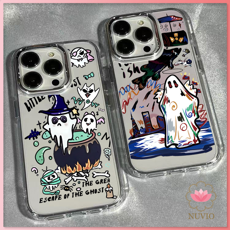 ความรู้สึกขั้นสูง จัดส่งจากประเทศไทย ผีน่ารัก สำหรับ iphone เคสไอโฟน 13 12 11 PRO MAX 16 15 14 X XS MAX XR 7/8PLUS หรูหร