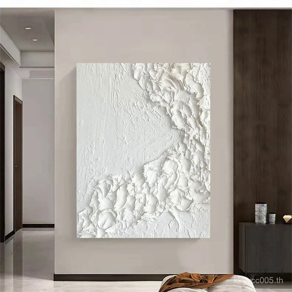 ขายร้อน Wall Art Texture อะคริลิคสีดําและสีขาว Hand-Painted ภาพโปสเตอร์แขวนผ้าใบบทคัดย่อภาพวาดสีน้ํามันโมเดิร์น Fashio JHRH