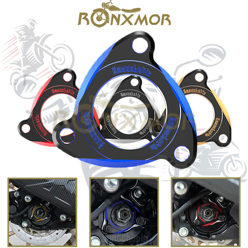 Ronxmor ใหม่ 1PC ดัดแปลงล้อหลังตกแต่งสําหรับ NMAX155 NVX AEROX CNC อลูมิเนียมแผ่นสําหรับเพลาล้อ