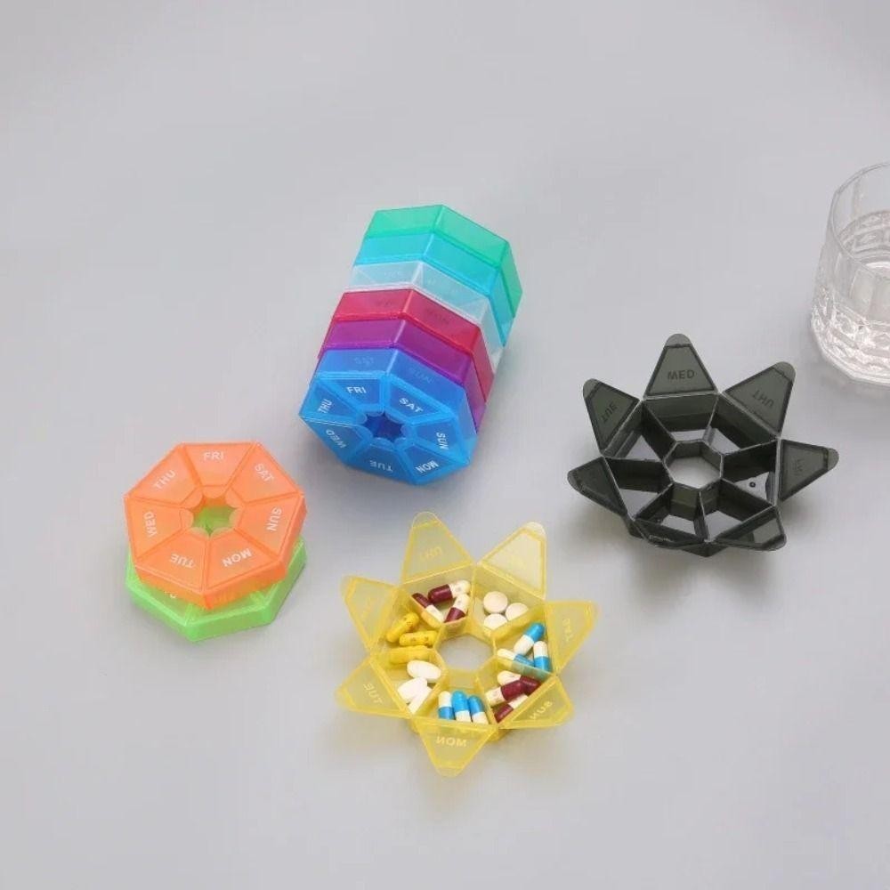 ซีอาน 7 วันกล่องยา,ที่มีสีสันออแกไนเซอร์คอนเทนเนอร์มินิกล่องยาขนาดเล็ก,แฟชั่นเดินทางแบบพกพารายสัปดาห์ผู้ถือแท็บเล็ตยากรณีการจัดเก็บ - รูปที่ 7