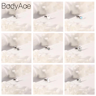 Bodyace 1 Pc 20G Rainbow ดอกไม้ต่างหู Star Ear Stud กระดูกอ่อนเจาะหู Conch ต่างหู Moon Body เครื่องประดับ