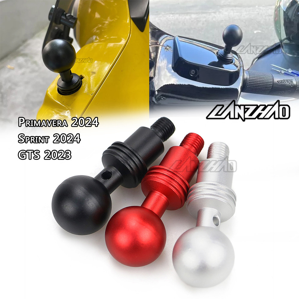 สําหรับ Vespa Sprint Primavera 150 2024 GTS 2023 CNC อลูมิเนียมกระจกมองข้างปลั๊กกระจกสลักเกลียว Adaptor
