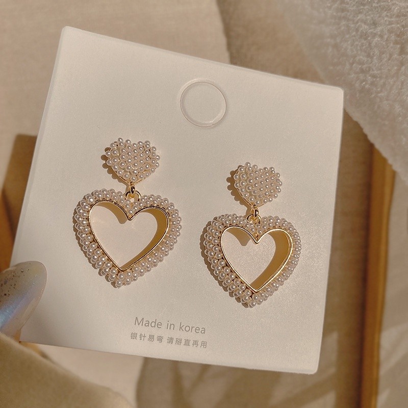 925 เงินเข็มต่างหูมุกอารมณ์สไตล์ฮ่องกงต่างหูย้อนยุค - รูปที่ 3