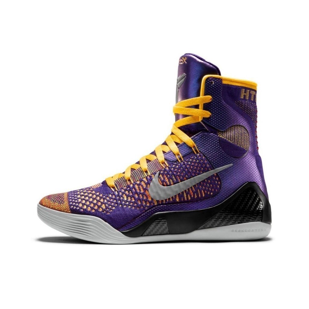 รองเท้ากีฬา รองเท้าบาสเก็ตบอล Kobe 9 Kobe 9 สีม่วง สีเหลือง สําหรับผู้ชาย