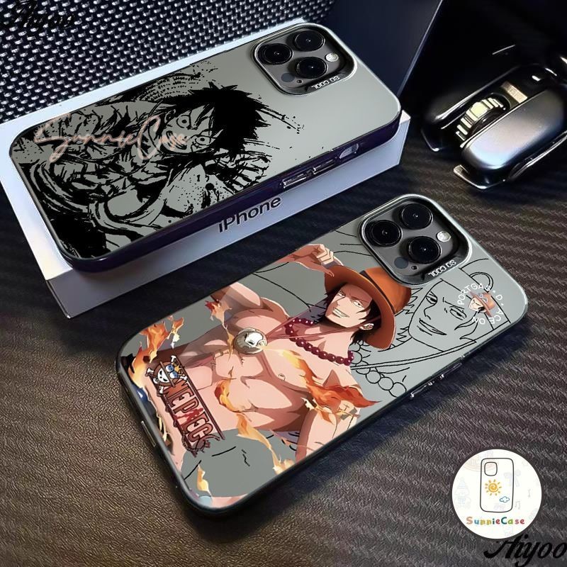 เจ๋งอ่ะ Luffy ดูเดิล เคสโทรศัพท์ iPhone 7 14 8 15 Plus 7 Plus 11 15 13 14 12 Pro Max XR X SE 2020 XS Max แนวโน้มเคส