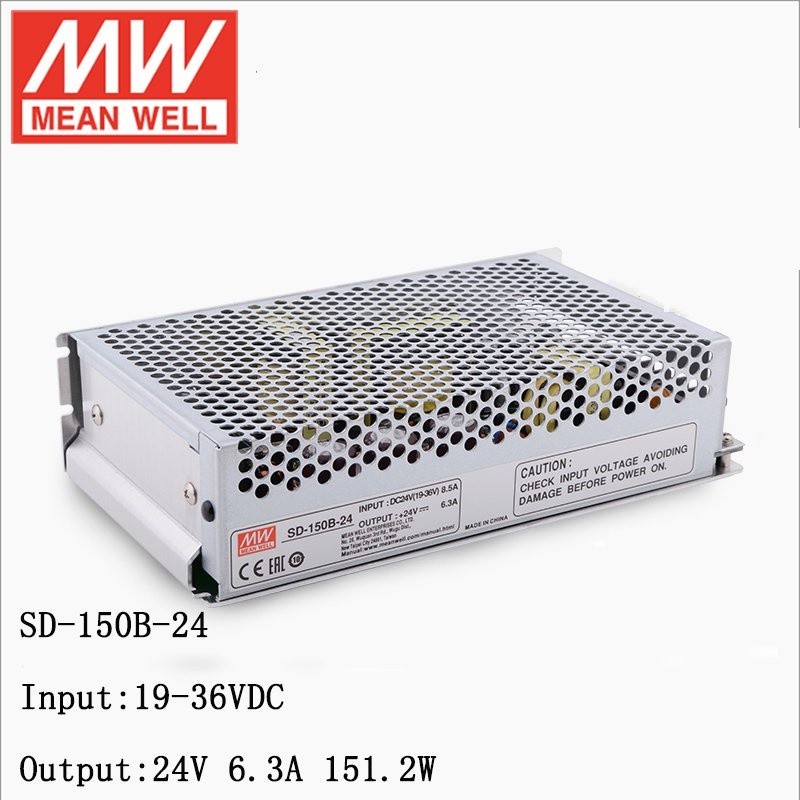 ✯MEAN WELL SD-150B-24 19~36V DC to 24V DC 150W DC-DC Converter Switching Power Supply 24V to 24V 6.3
