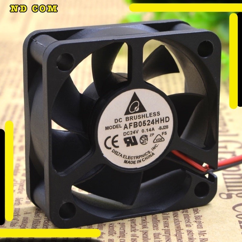 สุดคุ้ม! AFB0524HHD DC24V 0.14A 2สาย 50*50*20MM แพ็ค2ตัว ส่งทุกวัน