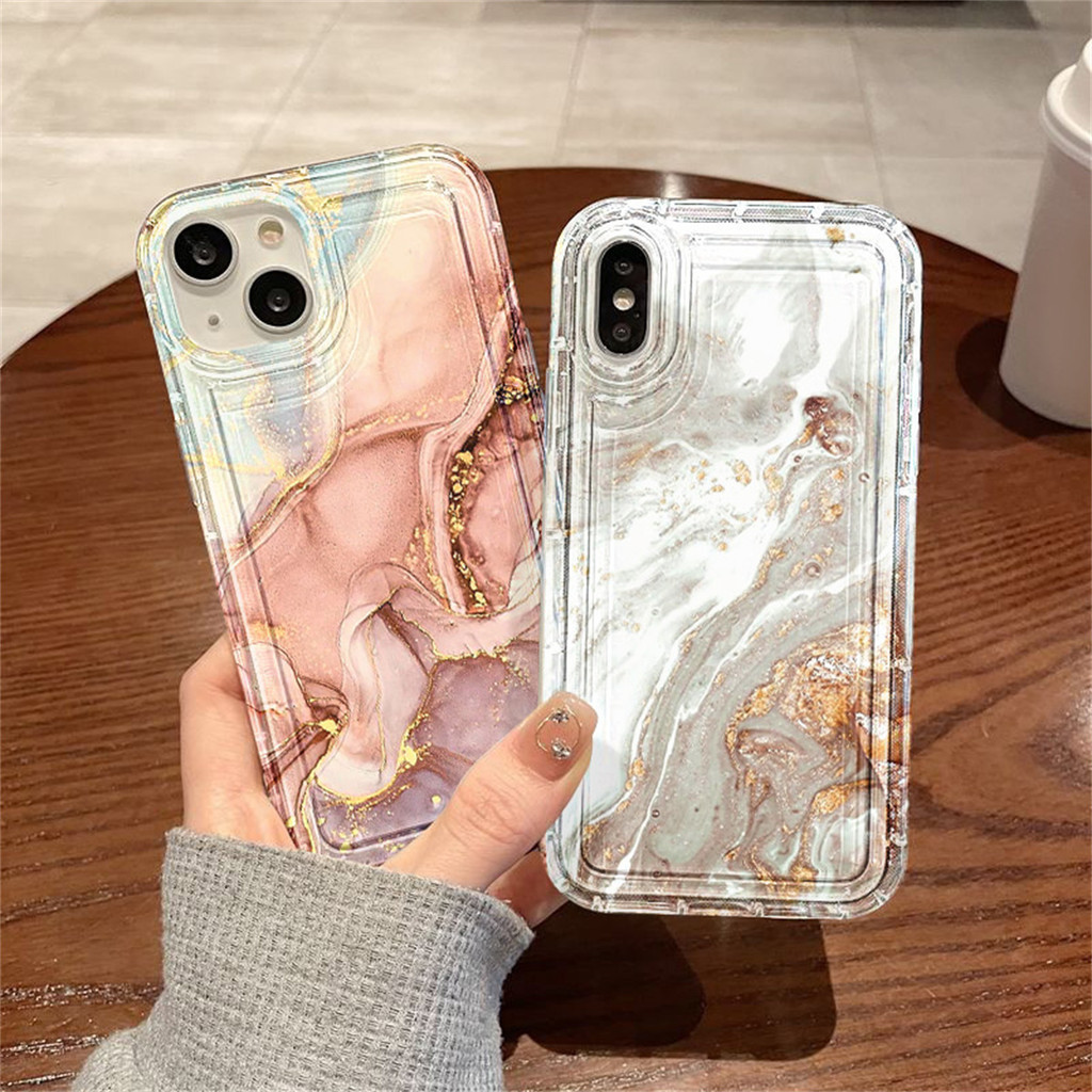 เคส for iphone 17 11 15 13 14 12 16 Pro Max 8 7 15 14 Plus XR XS X หินอ่อน เคสโทรศัพท์มือถือ ซิลิโคนอ่อนนุ่ม