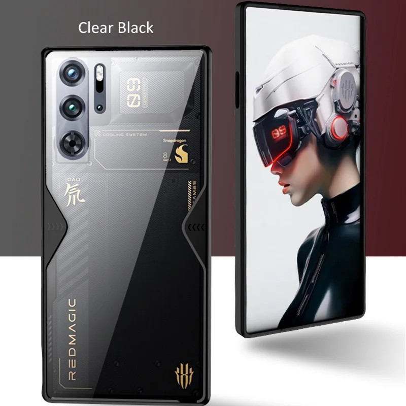Nubia Red Magic 9S 9 8 8S Pro 9 Pro Plus Case ELVEV กันกระแทกอะคริลิคแข็ง + Soft Tpu Edge ฝาหลังปลอก
