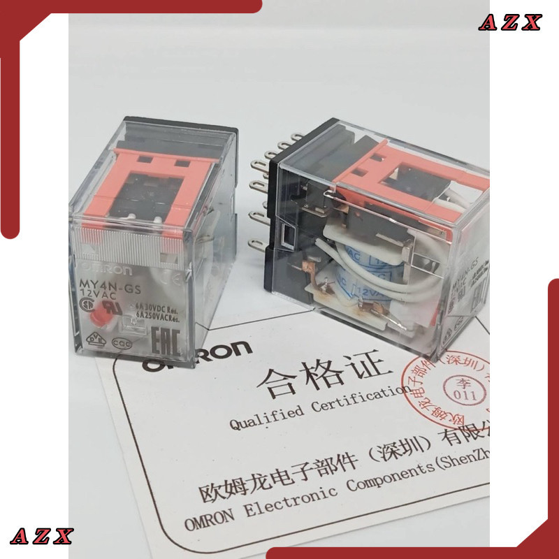 ใน กทม รีเลย์ ของแท้ใหม่  MY4N-GS 12VDC 24VDC  220vac MY4n-Gs 12VAc 24vac MY4N-GS 12vac 24vac relay