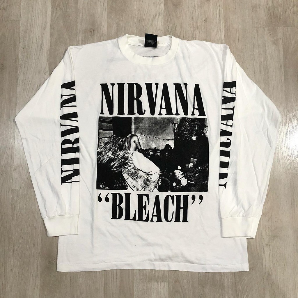 พร้อมสต็อก nirvana Band Rock nirvana อัลบั้มฟอกขาว Street Hip Hop Retro สไตล์แขนยาวเสื้อยืดผู้ชายผู้หญิงสไตล์เดียวกัน ราคา ถูกที่สุด ดีลบีเคเค แกลเลอรีภาพที่ 6
