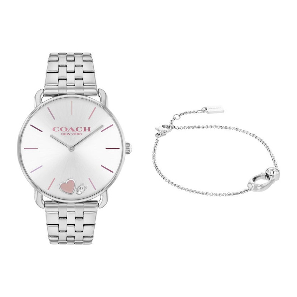 Coach CO14000108 Set Women's watch and bracelet silver 36mm. นาฬิกาผู้หญิง นาฬิกาข้อมือผู้หญิง