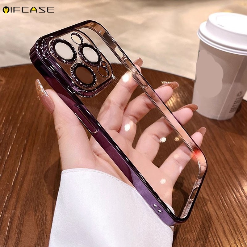 สําหรับ OPPO Reno 7 5 Pro 4 SE Lite 7Z 6 6Z 5Z 5K 4Z 3 2Z 2F 2 Z 4G 5G เคสโทรศัพท์หรูหราชุบเงา Shining ธุรกิจ Simple โปร่งใสซิลิโคนนุ่มกรณีฝาครอบ ราคา ถูกที่สุด ดีลบีเคเค แกลเลอรีภาพที่ 4