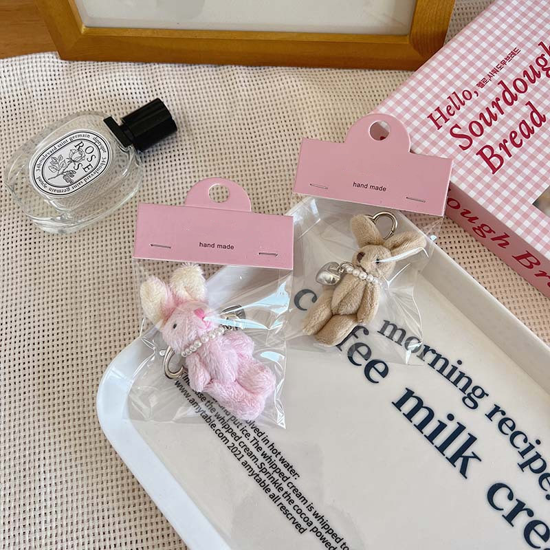 Cute Rabbit Dolls Keychain Bunny Heart Key Chain Korean INS Punk Bag Decoration Y2K Fashion Jewelry Pendant Accessories Gift ราคา ถูกที่สุด ดีลบีเคเค แกลเลอรีภาพที่ 8