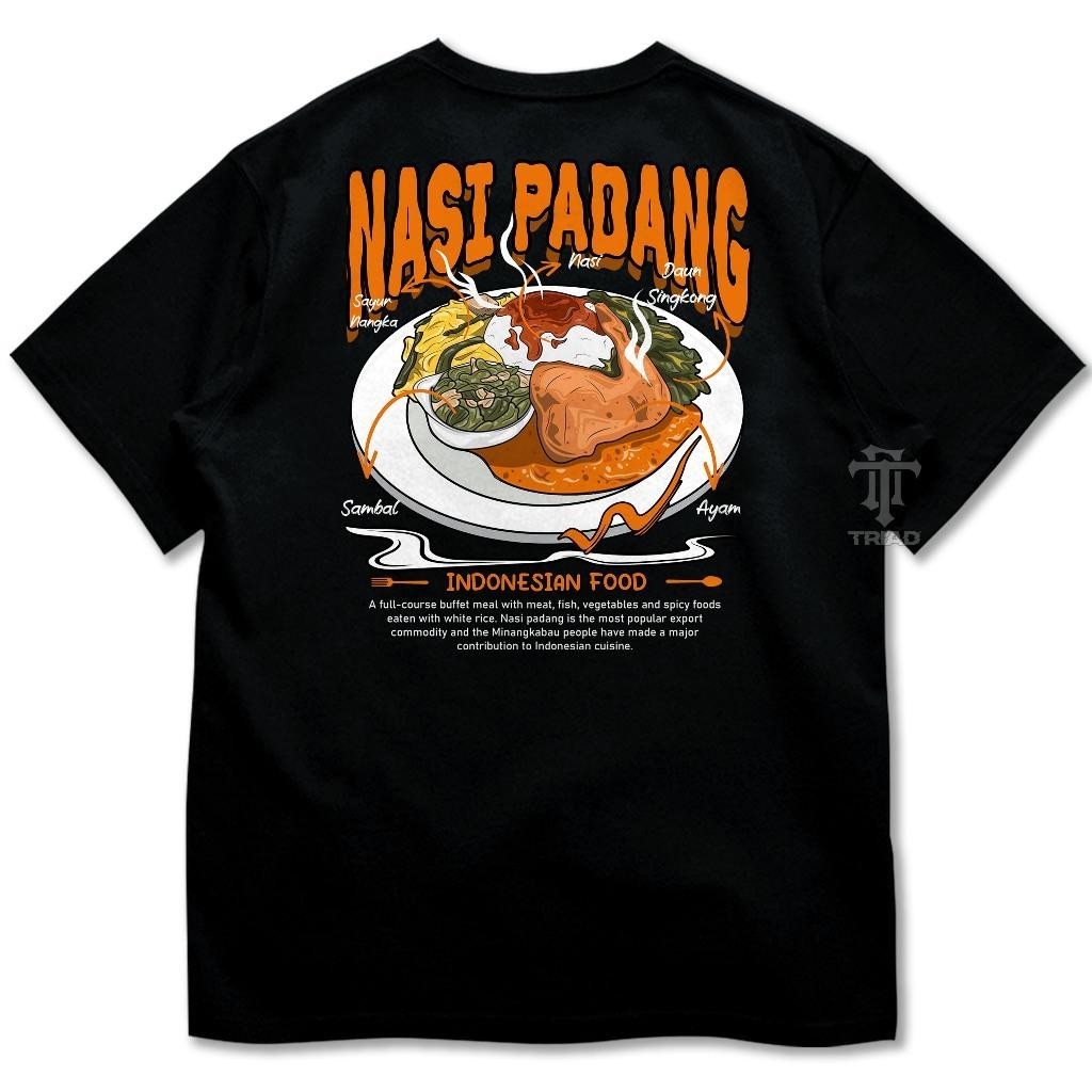 เสื้อยืดใหม่ Local Food Series NASI PADANG V2 Tshirt Culture Clothes Food Distribution S-5XL