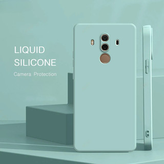 Huawei Mate10 Mate10Pro Mate9 Mate9Proสแควร์ซิลิโคนเหลวนุ่มTPUเคสโทรศัพท์สําหรับHuawei Mate 10 9 Pro Anti-Fingerprints Anti Scratchโทรศัพท์ปกหลังกันชนProtector