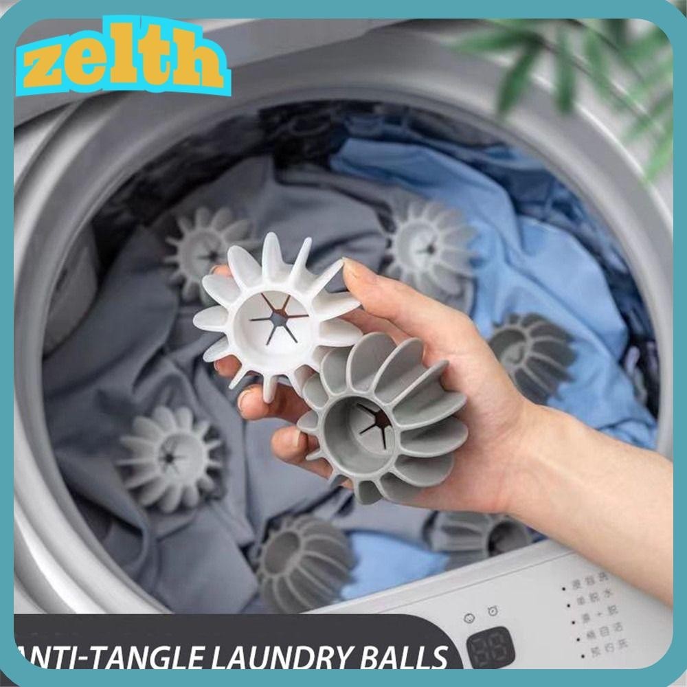 Zelth 2 ชิ้นลูกบอลซักผ้าทําความสะอาดผลิตภัณฑ์ในครัวเรือน Cat Hair Catcher นํากลับมาใช้ใหม่สําหรับซักผ้า|อุปกรณ์ซักผ้าแห้ง น้ํายาปรับผ้านุ่ม